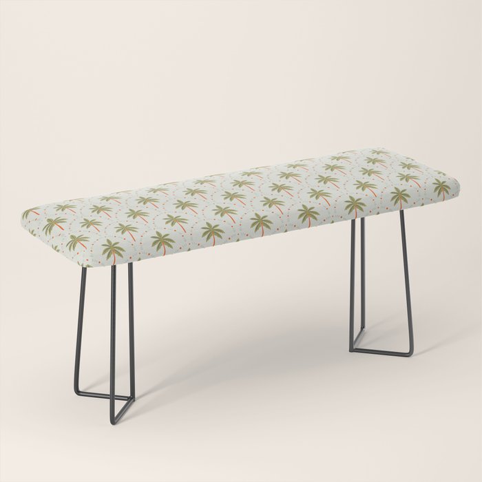 Vintage summer palm tree art pattern Bench Gallery Image 1
