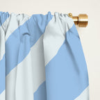 Wavy Loops Retro Abstract Pattern Powder Blue Window Curtain Gallery Image 2