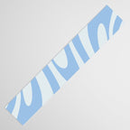 Wavy Loops Retro Abstract Pattern Powder Blue Table Runner Gallery Image 3