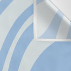 Wavy Loops Retro Abstract Pattern Powder Blue Wall Tapestry Gallery Image 3