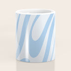 Wavy Loops Retro Abstract Pattern Powder Blue Coffee Mug Gallery Image 4