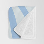 Wavy Loops Retro Abstract Pattern Powder Blue Throw Blanket Gallery Image 3
