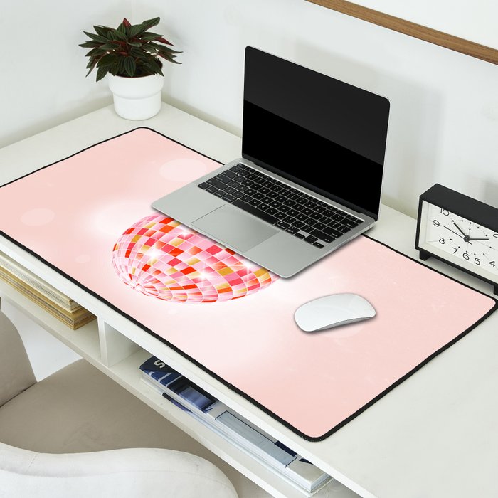 Candy Funk | Disco Ball: Peach Edition Desk Mat Gallery Image 2