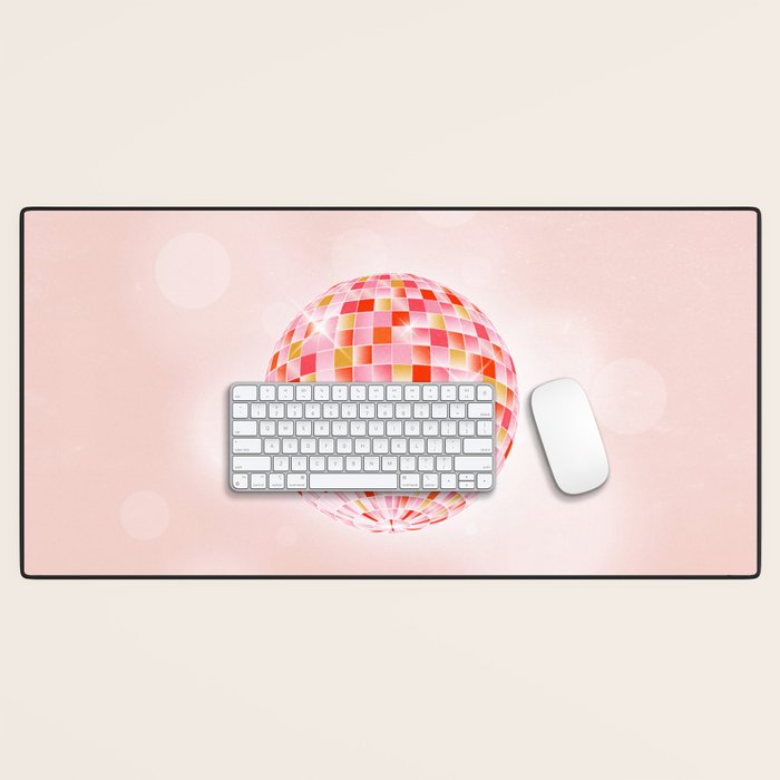 Candy Funk | Disco Ball: Peach Edition Desk Mat Gallery Image 1