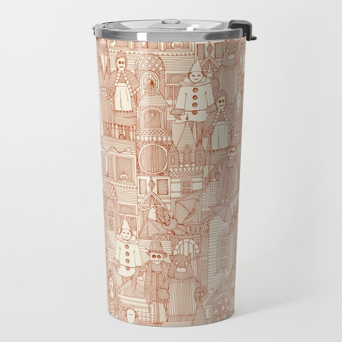 vintage halloween rust ivory Travel Mug Gallery Image 2