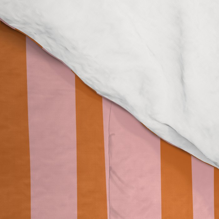 Midcentury Modern Confaab Abstract Pattern Blush Pink and Orange Comforter Gallery Image 4