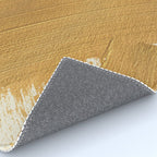 Abstract Paint Brush Stroke 1 - Gold Rug Gallery Image 4