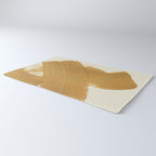 Abstract Paint Brush Stroke 1 - Gold Rug Gallery Image 3
