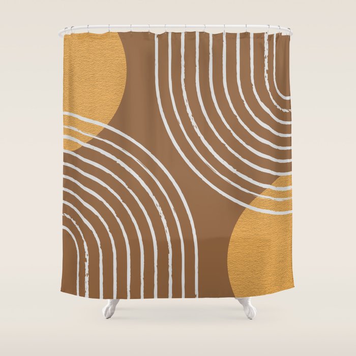 Sun Arch Double - Gold Brown Shower Curtain Gallery Image 1