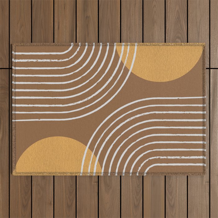 Sun Arch Double - Gold Brown Outdoor Rug Gallery Image 1
