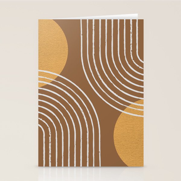 Sun Arch Double - Gold Brown Stationery Card Gallery Image 2