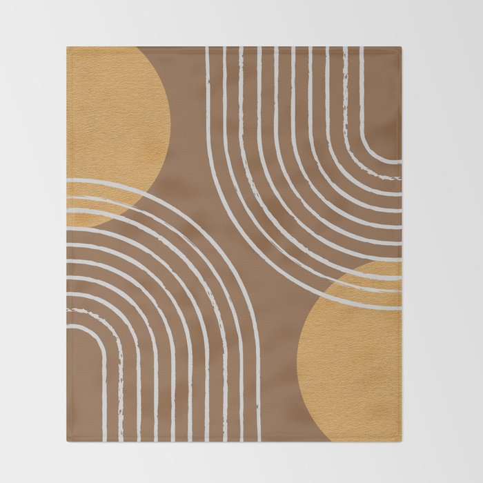 Sun Arch Double - Gold Brown Throw Blanket Gallery Image 2