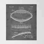 Football Patent - American Football Art - Black Chalkboard Throw Blanket Gallery Image 2