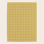 Gingham Check Pattern in Muted Mustard Yellow and Beige Poster Gallery Image 4