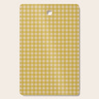 Gingham Check Pattern in Muted Mustard Yellow and Beige Cutting Board Gallery Image 1