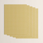 Gingham Check Pattern in Muted Mustard Yellow and Beige Wrapping Paper Gallery Image 3