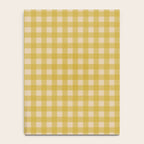 Gingham Check Pattern in Muted Mustard Yellow and Beige Notebook Gallery Image 4