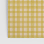 Gingham Check Pattern in Muted Mustard Yellow and Beige Poster Gallery Image 3