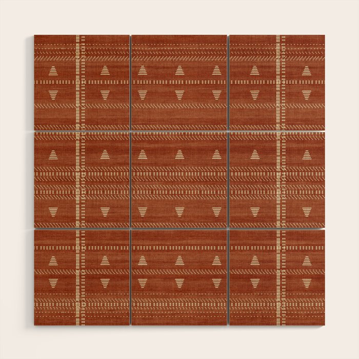 Heddle in Rust Wood Wall Art Gallery Image 1