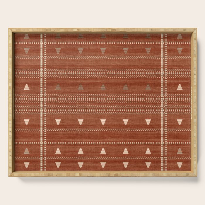Heddle in Rust Serving Tray Gallery Image 1