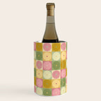 Retro Flowers Check Pattern XVII Wine Chiller Gallery Image 3