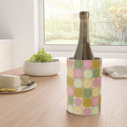 Retro Flowers Check Pattern XVII Wine Chiller Gallery Image 4