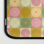 Retro Flowers Check Pattern XVII Laptop Sleeve Gallery Image 3