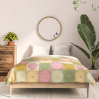 Retro Flowers Check Pattern XVII Comforter Gallery Image 3