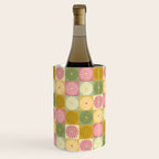 Retro Flowers Check Pattern XVII Wine Chiller Gallery Image 1