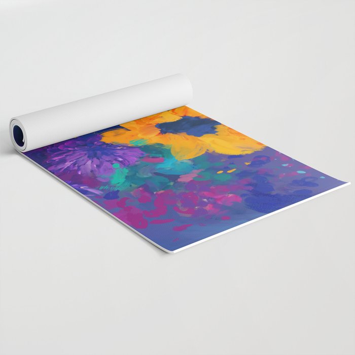 Bouquet In Blue Yoga Mat Gallery Image 2