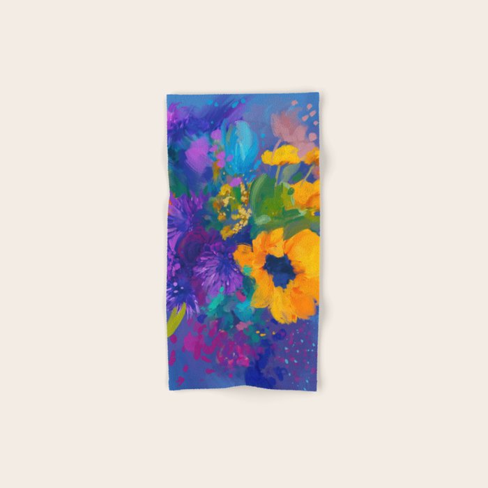 Bouquet In Blue Bath Towel Gallery Image 1