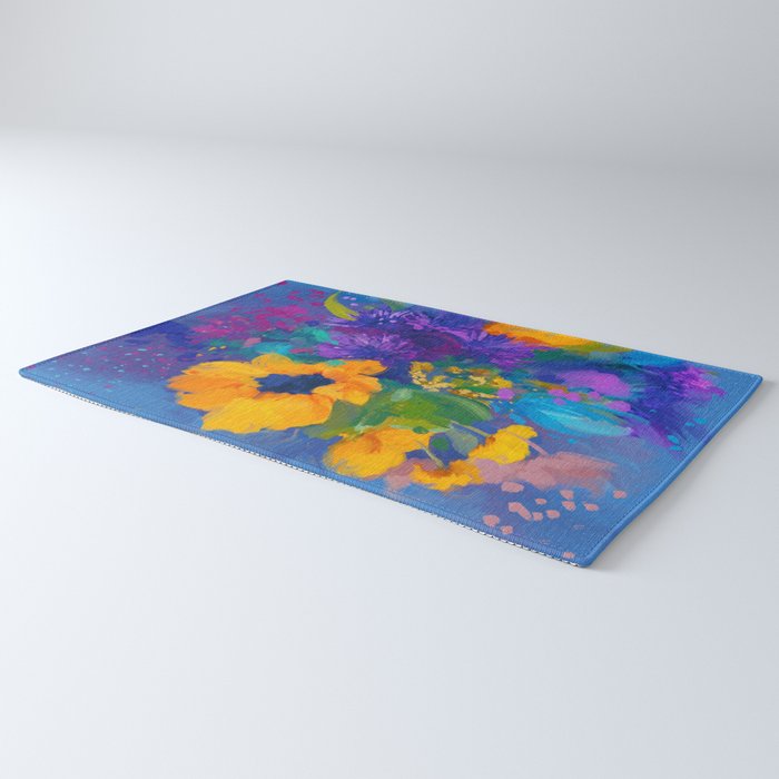 Bouquet In Blue Rug Gallery Image 3