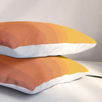Geometric Triangles XI Retro Orange Pillow Sham Gallery Image 3