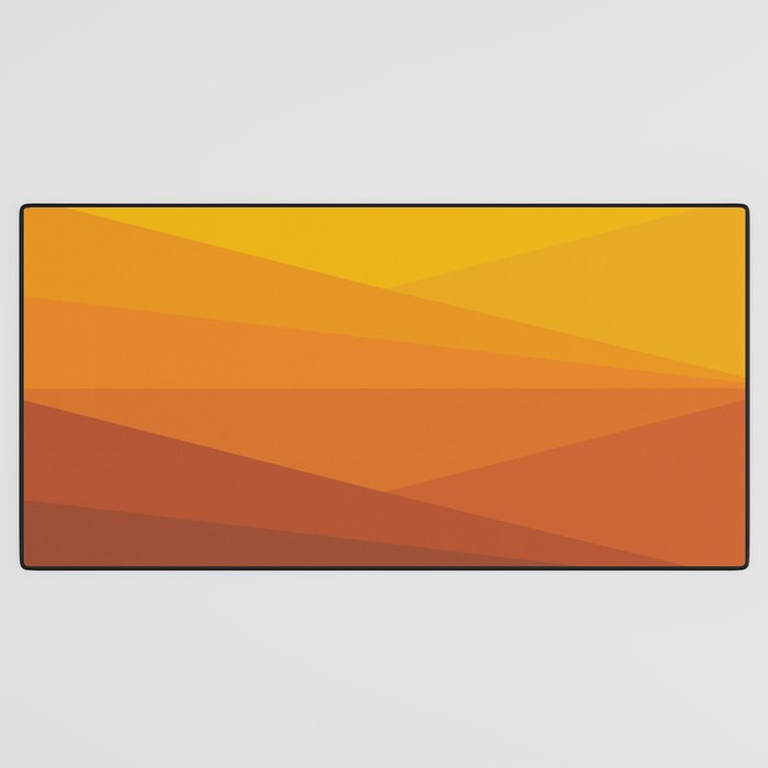Geometric Triangles XI Retro Orange Desk Mat Gallery Image 3