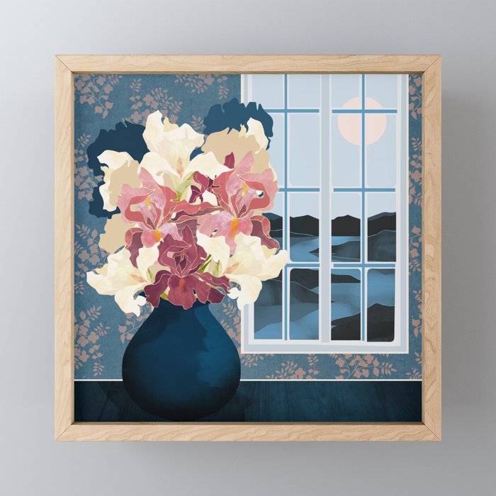 Cottage Iris View Mini Art Print Gallery Image 1