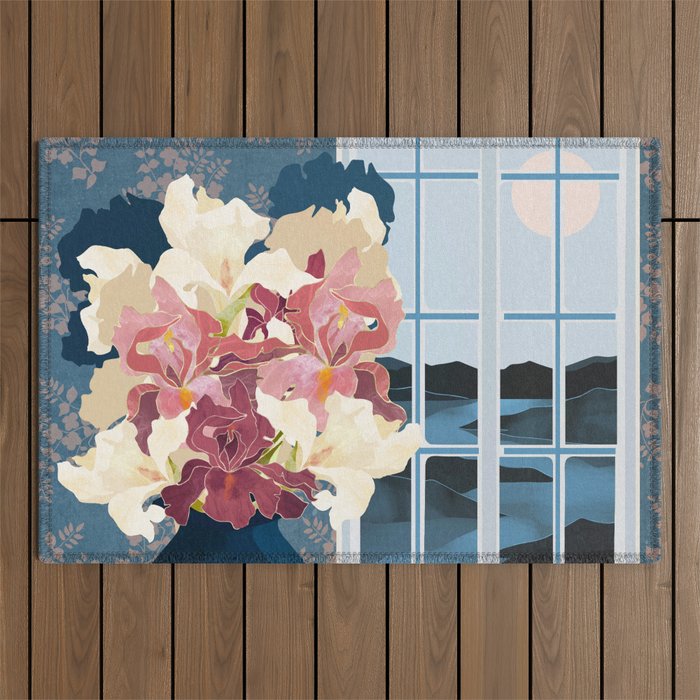 Cottage Iris View Outdoor Rug Gallery Image 1