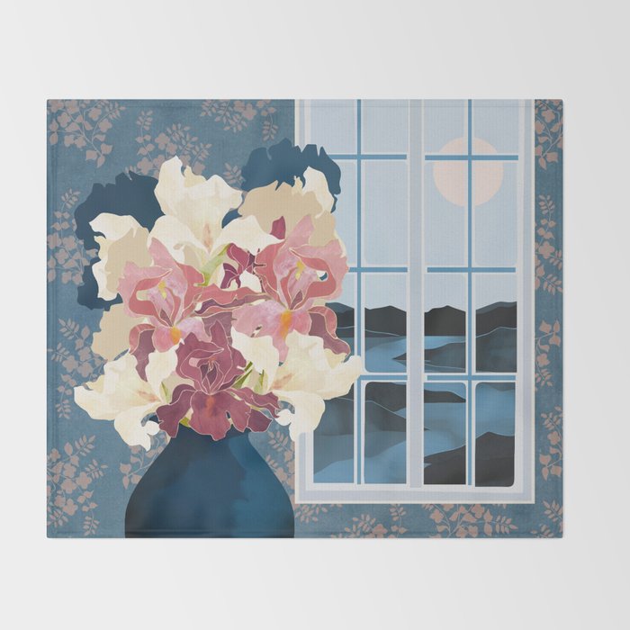 Cottage Iris View Throw Blanket Gallery Image 2