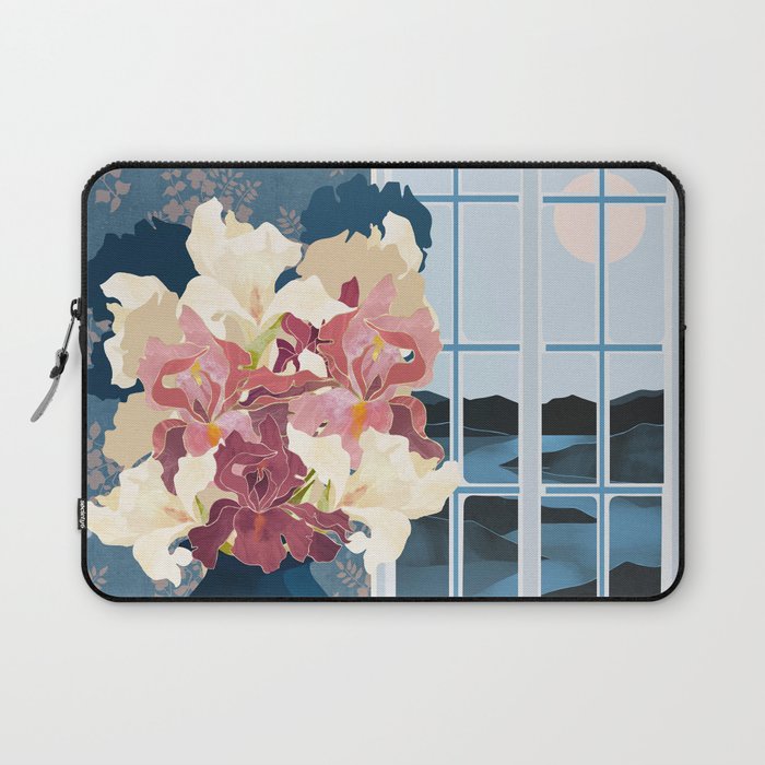 Cottage Iris View Laptop Sleeve Gallery Image 1