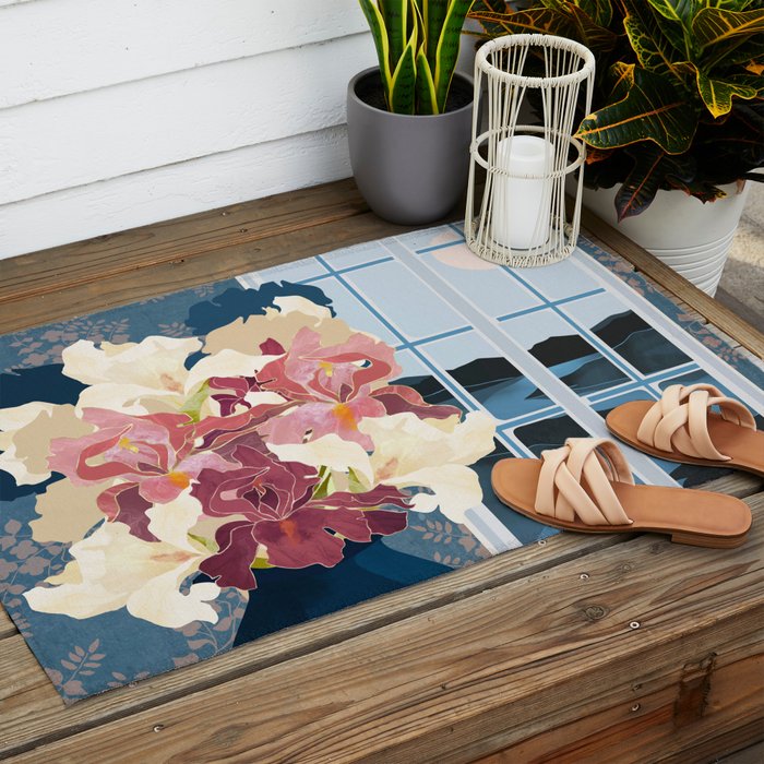 Cottage Iris View Outdoor Rug Gallery Image 2