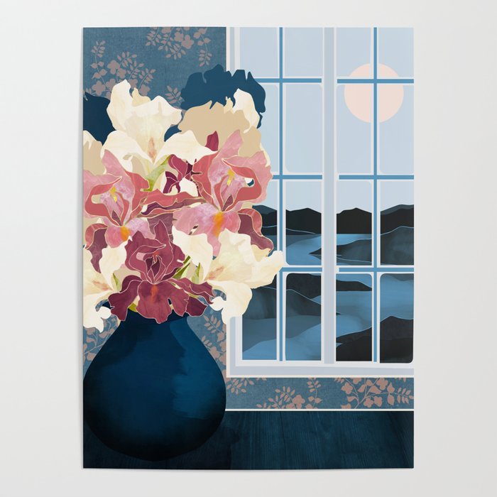 Cottage Iris View Poster Gallery Image 1