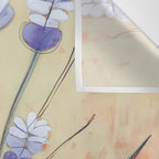 Minimal Lavender Floral Art Wall Tapestry Gallery Image 3