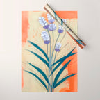 Minimal Lavender Floral Art Wrapping Paper Gallery Image 1