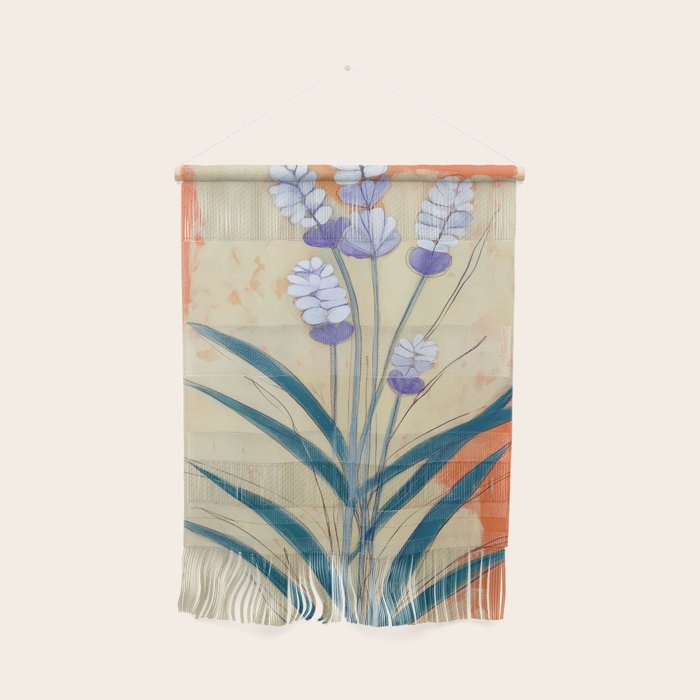 Minimal Lavender Floral Art Wall Hanging Gallery Image 1