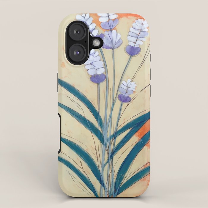 Minimal Lavender Floral Art iPhone Case Gallery Image 1