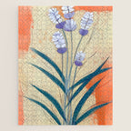 Minimal Lavender Floral Art Jigsaw Puzzle Gallery Image 1