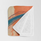 Minimal Lavender Floral Art Throw Blanket Gallery Image 3