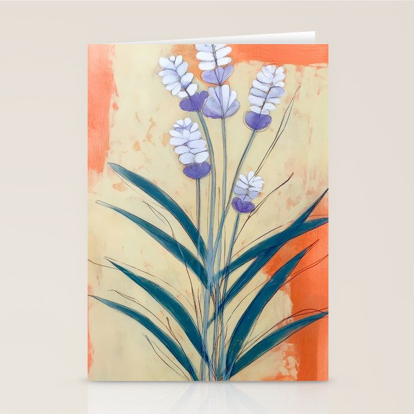 Minimal Lavender Floral Art Stationery Card Gallery Image 2