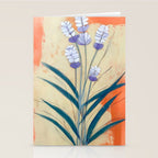 Minimal Lavender Floral Art Stationery Card Gallery Image 2