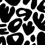 Abstract black and white organic nature art pattern Coffee Mug Gallery Image 2