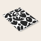 Abstract black and white organic nature art pattern Notebook Gallery Image 2